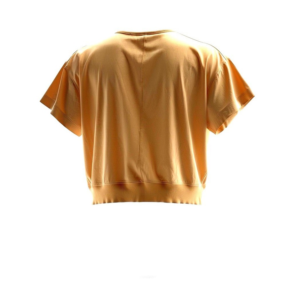 Athleta Oversized Sweatshirt Women's Medium Marigold Yellow Boxy Short Sleeve‎